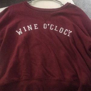 Maroon Crewneck “Wine O’Clock”
